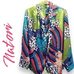 Natori Green Drapey Blouse - Size 2X